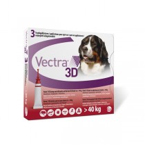 Vectra 3D dog XL 40 kg a viac 3 pipety